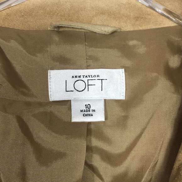 Ann Taylor Loft 100% SuedeLeather Jacket 10 - Picture 3 of 4